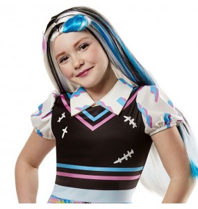 Parrucca da bambina Frankie Stein Monster High per completare il costume di paura