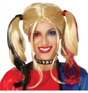 La più divertente Parrucca Harley Quinn economica per feste in maschera