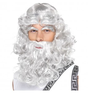 La più divertente Parrucca Nettuno con barba per feste in maschera