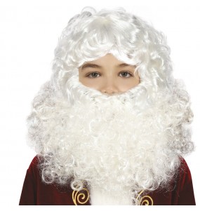 Parrucca da Babbo Natale con barba per bambini per completare il costume