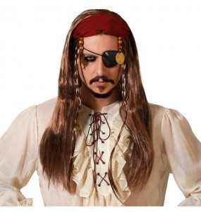 Parrucca pirata Jack Sparrow