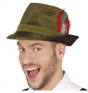 Cappello tedesco Oktoberfest in velluto per completare il costume