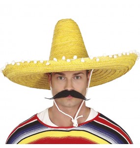 Cappello messicano giallo per completare il costume