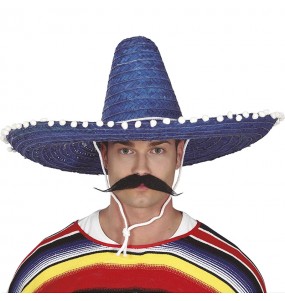 Cappello messicano blu per completare il costume