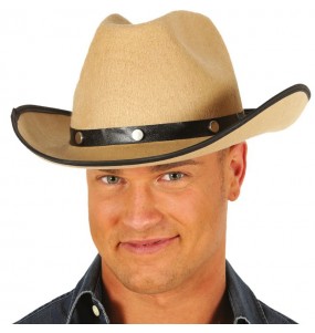 Cappello da cowboy marrone chiaro per completare il costume