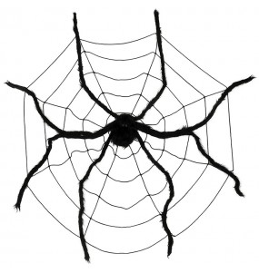 Ragnatela con ragno di 150 cm per Halloween