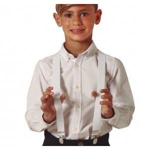 Bretelle bianche per bambini per completare il costume