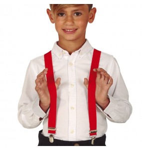 Bretelle rosse per bambini per completare il costume