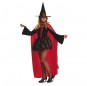 Costume Strega con mantello rosso donna per una serata ad Halloween 