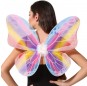 Ali di farfalla multicolore con brillantini per completare il costume