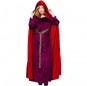 Mantello medievale con cappuccio di colore rosso per completare il costume