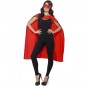 Costume da Mantello rosso da supereroe per donna