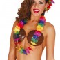 Collana di fiori hawaiani multicolore per completare il costume