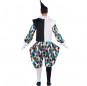 Disfraz de Arlequín Picas multicolor para hombre Espalda
