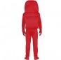 Costume da Astronauta Among us rosso per uomo dorso