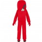 Costume da Astronauta Among us rosso per bambino dorso
