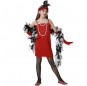 Costume da Charleston rosso per bambina