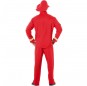 Costume da Pompiere rosso per uomo dorso