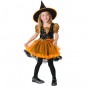 Vestito Strega magica arancione bambine per una festa ad Halloween