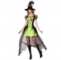 Costume Strega Verde Halloween donna per una serata ad Halloween 