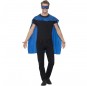 Costume da Mantello blu da supereroe per adulto