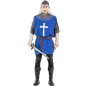 Mantello medievale da guerriero blu per uomo per completare il costume