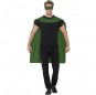 Costume da Mantello verde da supereroe per uomo
