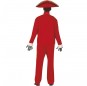 Costume da Catrin rosso messicano per uomo dorso