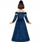 Costume da Dama medievale blu per bambina volta