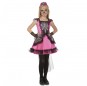 Vestito Scheletro Catrina rosa bambine per una festa ad Halloween