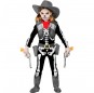Vestito Scheletro Cowgirl bambine per una festa ad Halloween
