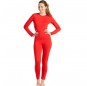 Costume da Body rosso spandex per donna
