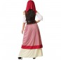 Costume da Locandiere medievale rosso per donna dorso