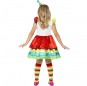 Costume da clown deluxe per bambina dorso