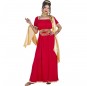 Costume da Dea romana rossa e dorata per donna