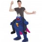 Travestimento adulto Grover Sesame Street a cavallucio per una serata in maschera 