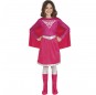 Costume da Supereroina rosa per bambina