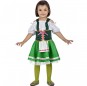 Costume da Tirolese verde per bambina