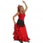 Travestimento Gonna Flamenco Rossa donna per divertirsi e fare festa