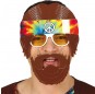 I più divertenti Occhiali hippie con barba per feste in maschera