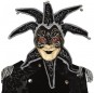 Maschera di Carnevale veneziana nera per completare il costume