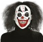 Maschera Killer Clown con capelli per poter completare il tuo costume Halloween e Carnevale