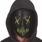 The Purge Maschera nera con luce per completare il costume di paura