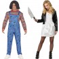 Costumi di coppia bambole diaboliche di Chucky e Tiffany