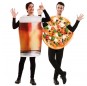 L\'originale e divertente coppia di Pinta di Birra e Pizza per travestirsi con il proprio compagno