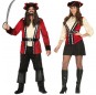 Travestimenti coppia Pirati Skull Rosso divertenti per travestirti con il tuo partner
