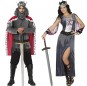 Costumi di coppia Re medievali grigi