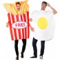 Costumi di coppia Uovo fritto e patatine