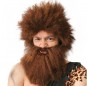 La più divertente Parrucca uomo delle caverne con barba per feste in maschera