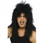 La più divertente Parrucca nera Hard Rock per feste in maschera